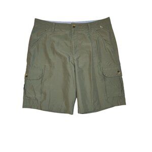 Magellan‎ Outdoors Mens 34  Fish Gear Cargo Shorts  Sage Green